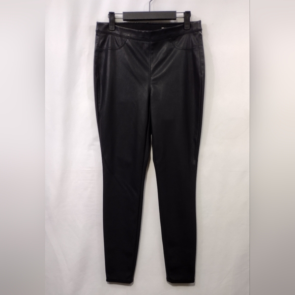 NWOT BLANKNYC Faux Leather Easy Pull On Pants Womens 29 Black Boho Retro 90s - Picture 1 of 9